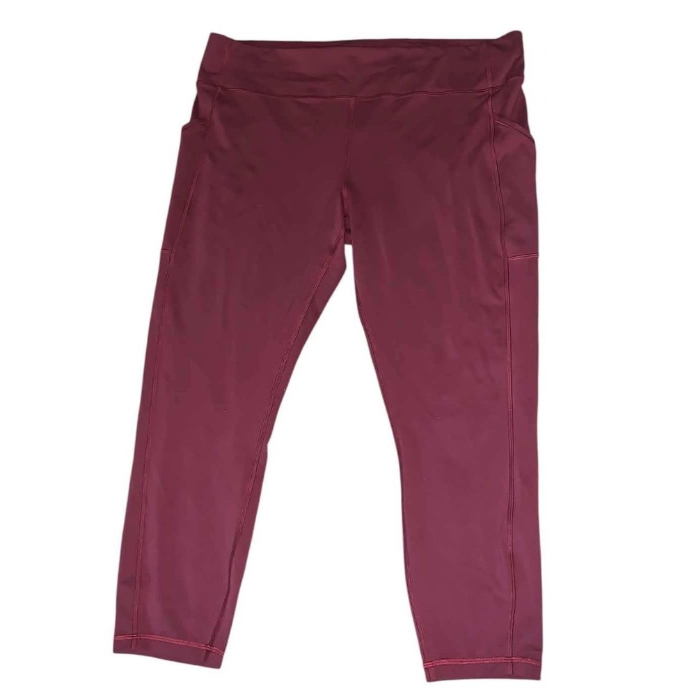 Lululemon Invigorate High-Rise Tight 25 Womens 20 Burgundy Pockets Athletic Core